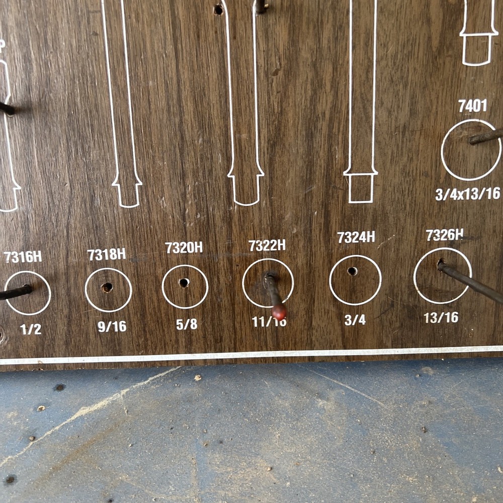 Vintage Challenger By Proto Tool Display Board Panel #174 socket