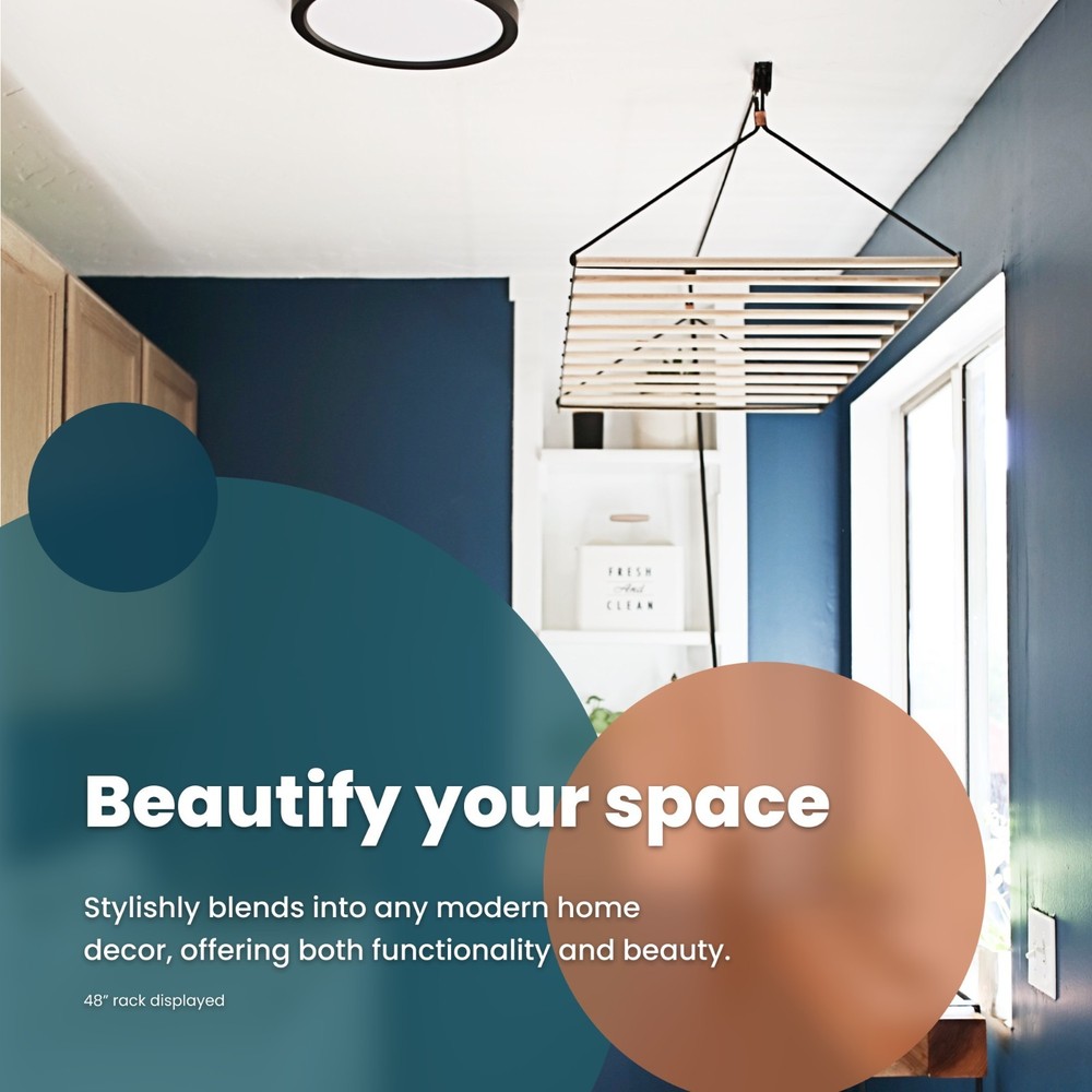 The Nice Rack ceiling-hung laundry drying rack
