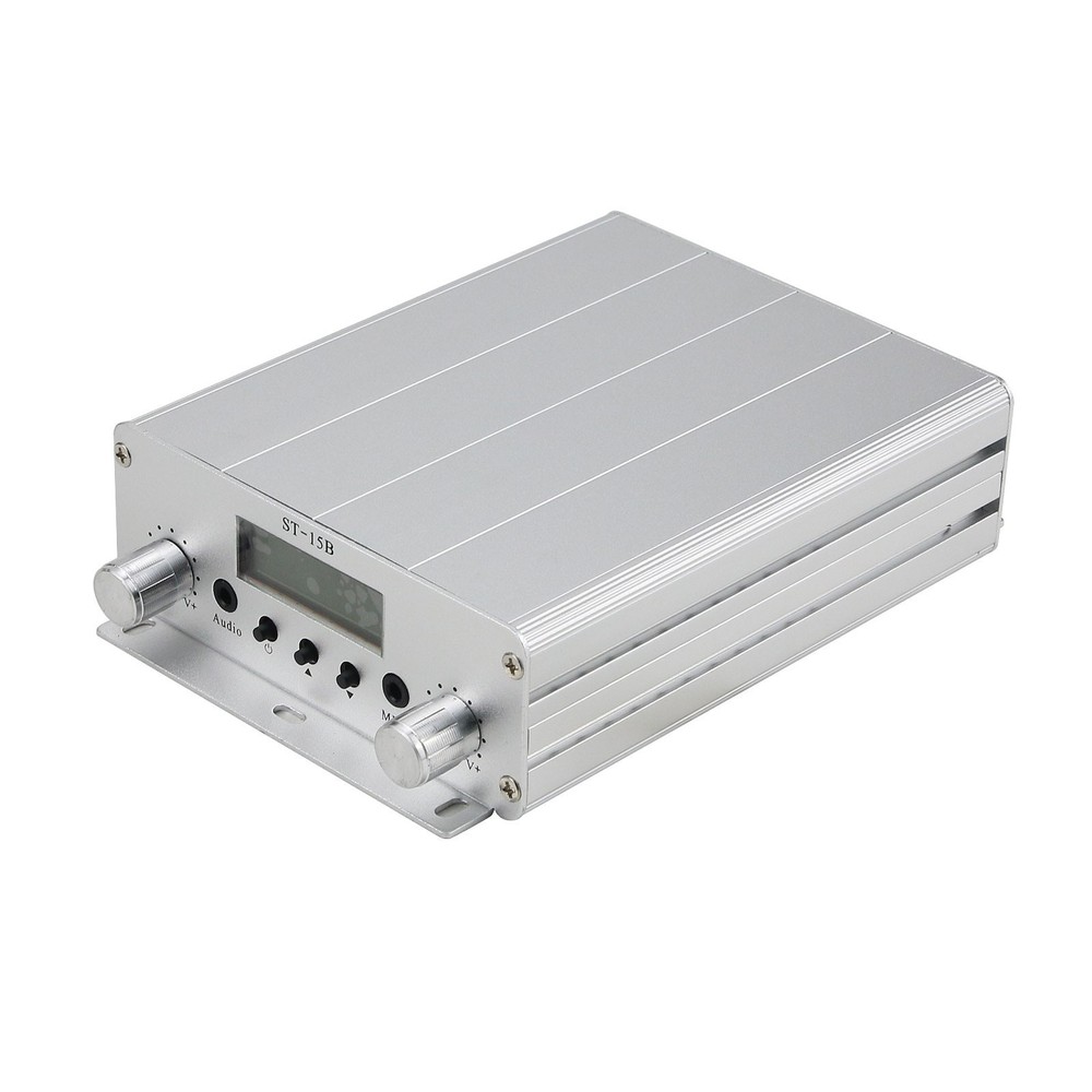15W FM Broadcast Transmitter Stereo PLL FM Radio Broadcast StationST-15B