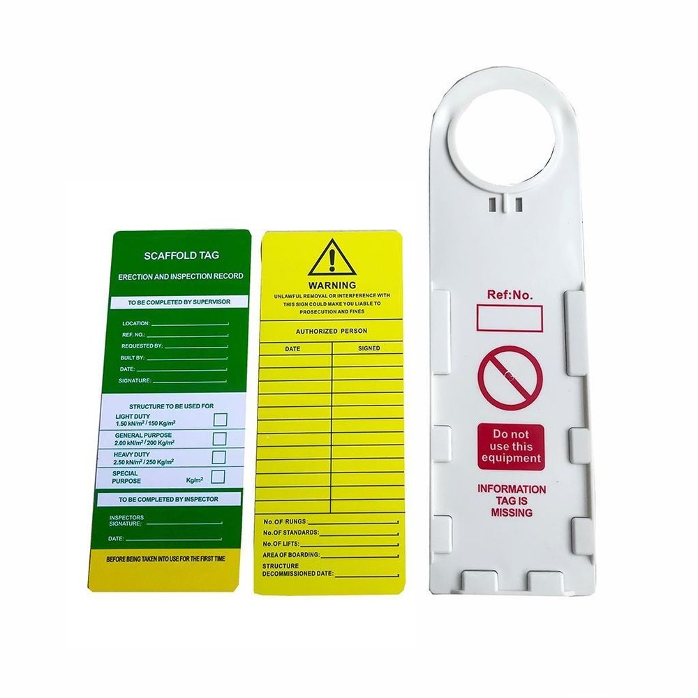 Scaffold Tag, ''Warning'' - '' USE'' - '' '', 12.2'' Length x 3.6'' Width