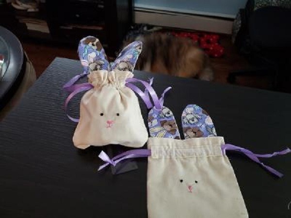 Bunny Bag - handmade, Easter Pups