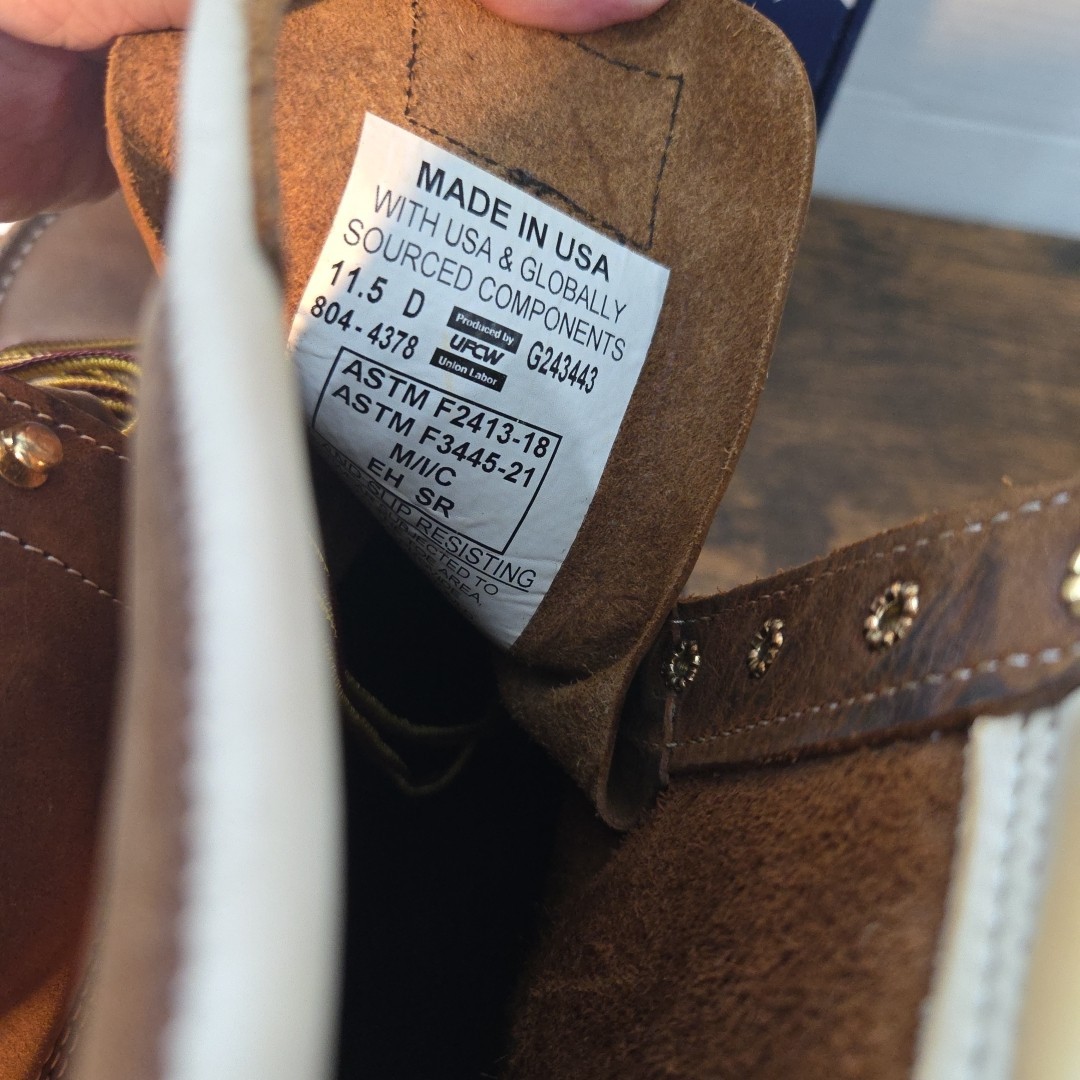 Thorogood American Heritage 8” Crazy Horse Leather Steel Toe Boots Size 11.5 D