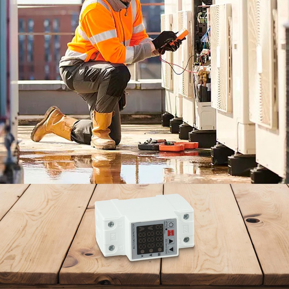 63A Adjustable Voltage Protector Relay for Din Rail with Display Function