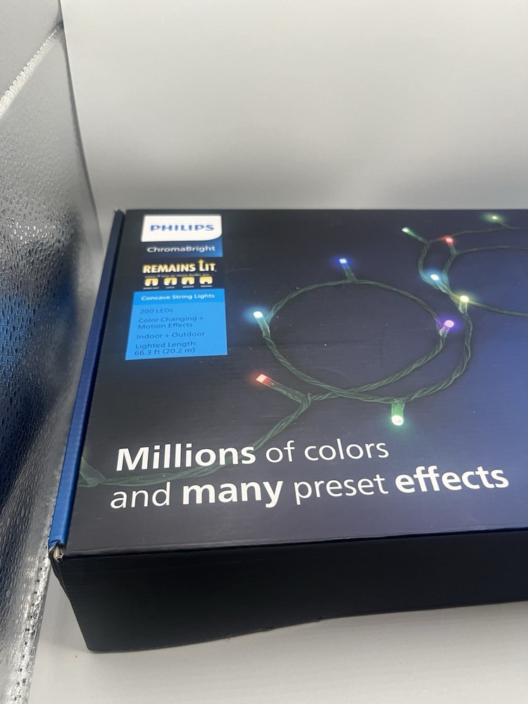 200ct LED Philips ChromaBright App-Controlled Indoor/Outdoor String Lights