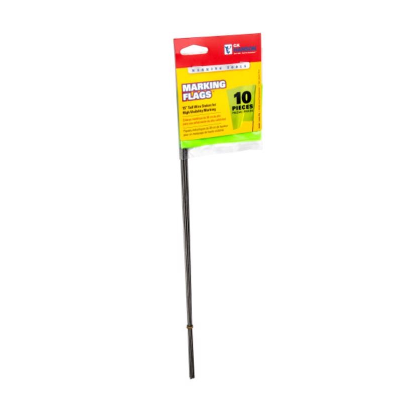Stake Flags-15" Staff, Lime Fluorescent 10Pcs.