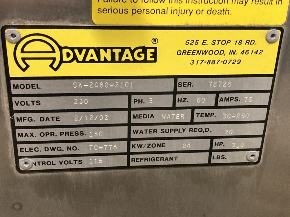 Advantage Thermolator Temperature Control Unit , SK-2480-21C1