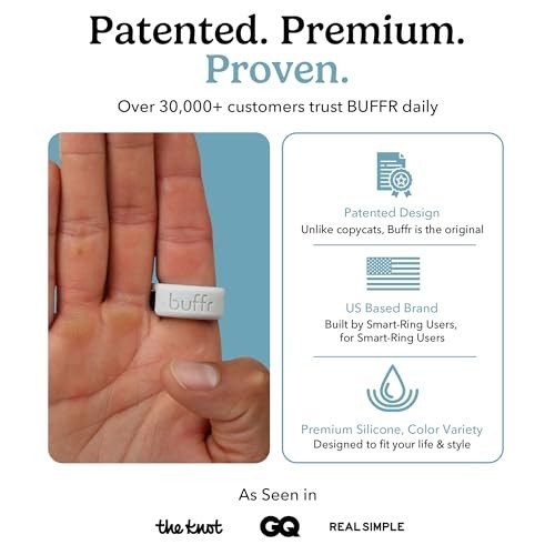 Silicone Smart Ring Protector - Slim Fit, Sensor-Friendly Cover for Oura & More