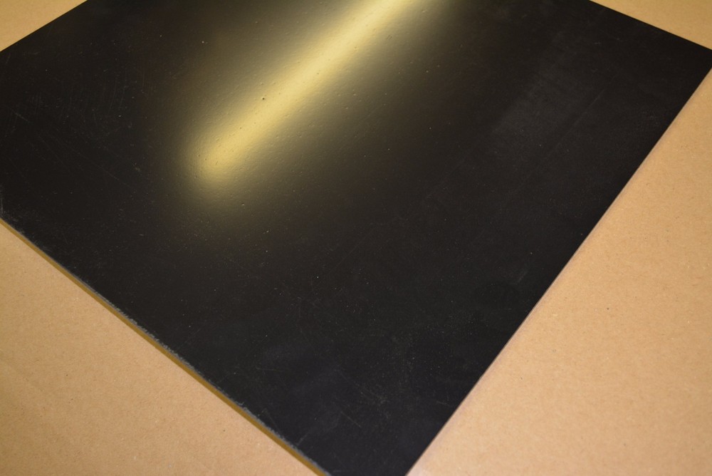 1/16" x 12" x 8" ABS PLASTIC SHEET BLACK