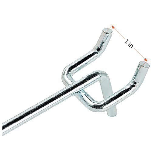 Pegboard Hooks Large Diameter 50-Pack 4 Inch L Shape Small Galvanized Heavy D...