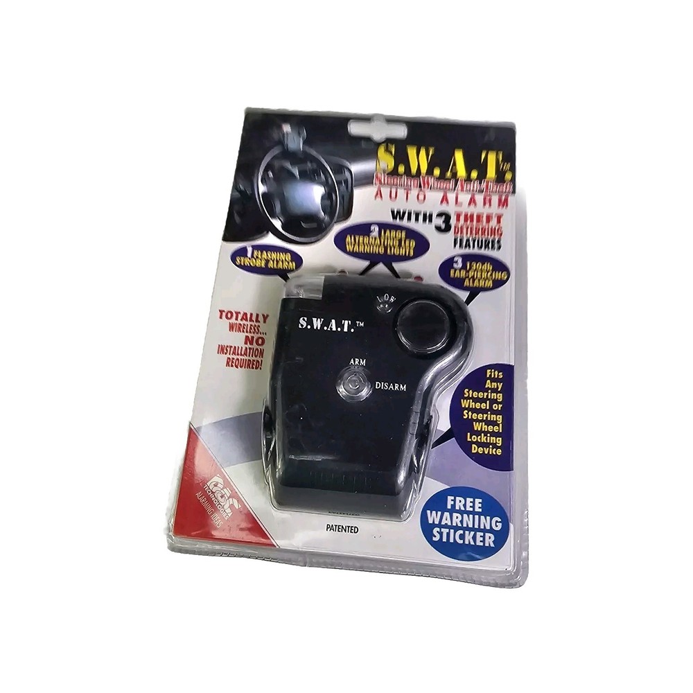 S.W.A.T. Steering Wheel AntiTheft Auto Alarm With 3 Theft Deterring Features