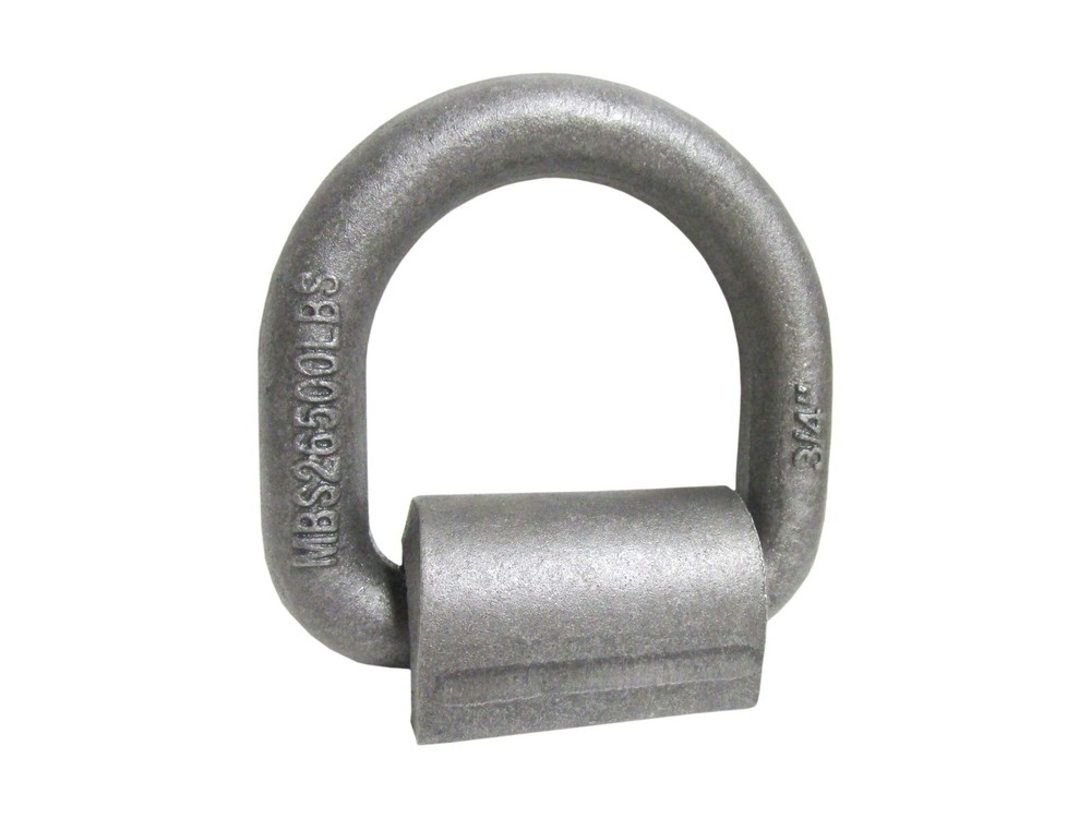 3/4" Weld On Mountain Bracket D Ring for Flatbed Tie Down Trailer Cargo 2 Pack