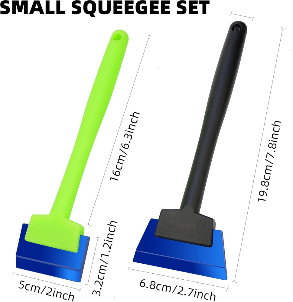 2Pack Car Mirror Wiper, Vehicle Tint Squeegee for Small Triangular Window, 6.2IN