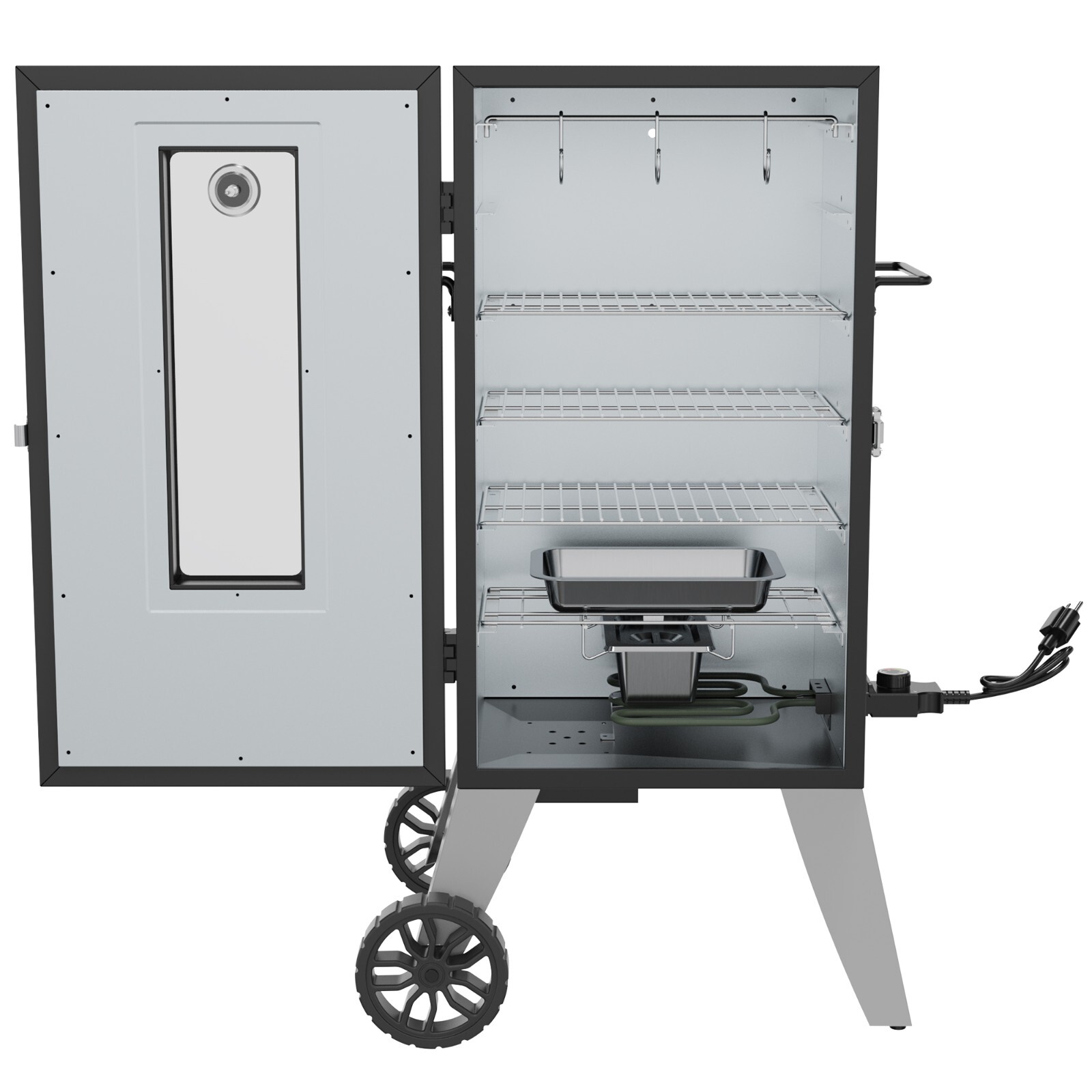 Royal Gourmet 28-Inch Electric Smoker With 3 Smoking Racks/ Clear Viewing Window