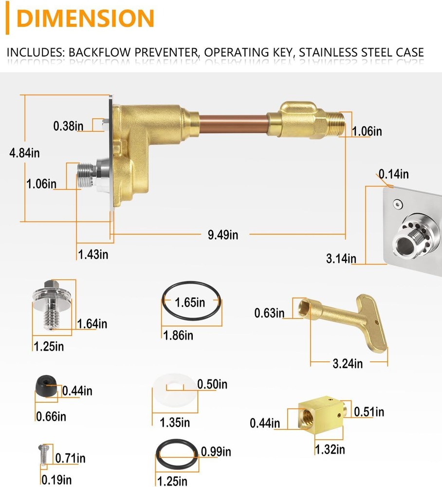 Replace for Z1321-CXL-6 Exposed Non-Freeze Automatic Draining Wall Hydrant