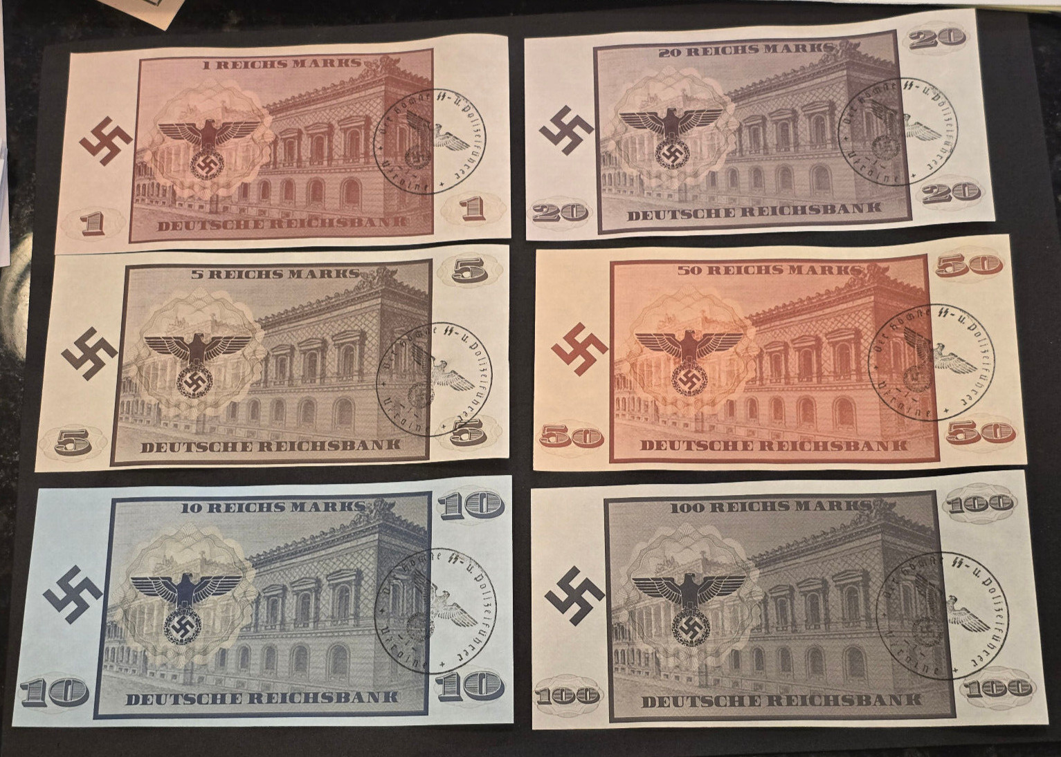 Third Reich Adolf Hitler Currency collection Novelty money WW2 WWII German