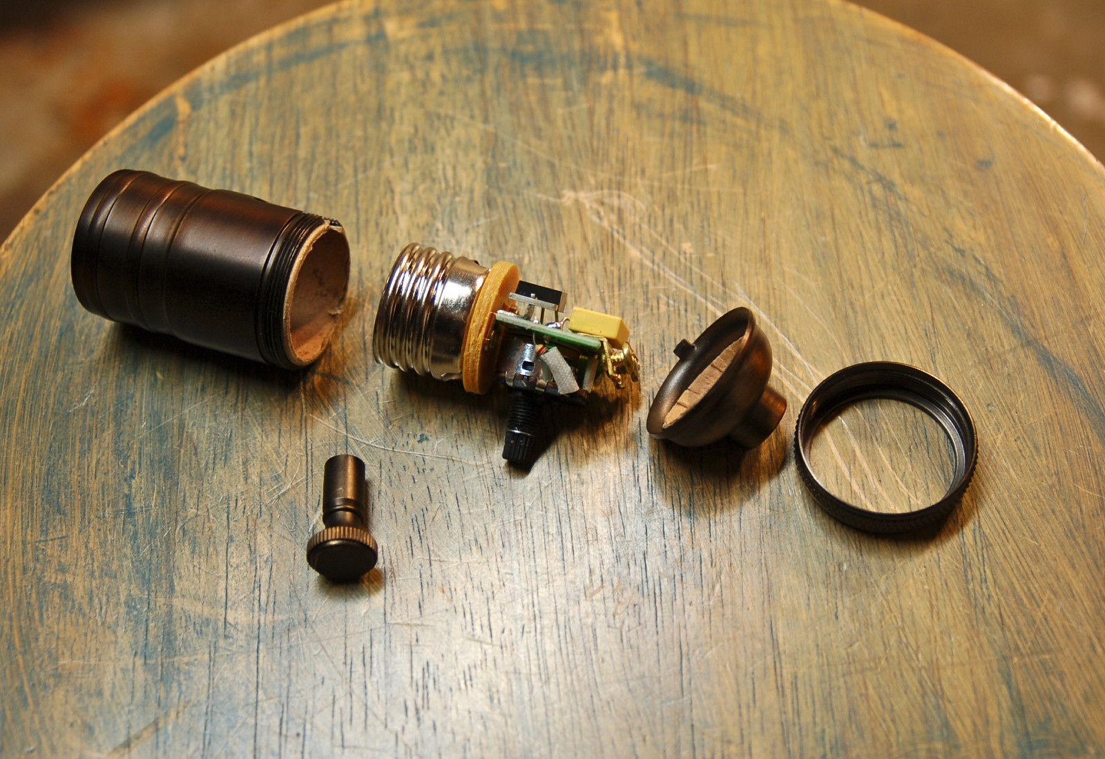 Solid Brass Dimmable Light Socket, Vintage Industrial Lamps, Full Range Dimmer