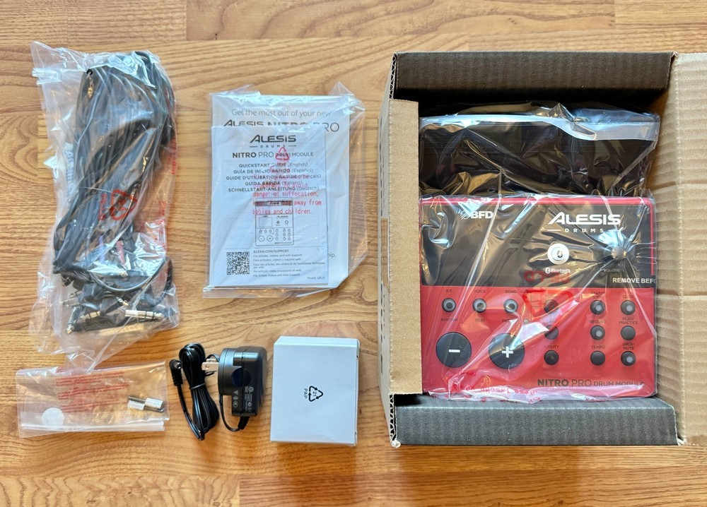 NEW Alesis Nitro PRO Drum Module w Cable Snake/Power Adapter - Machine Brain