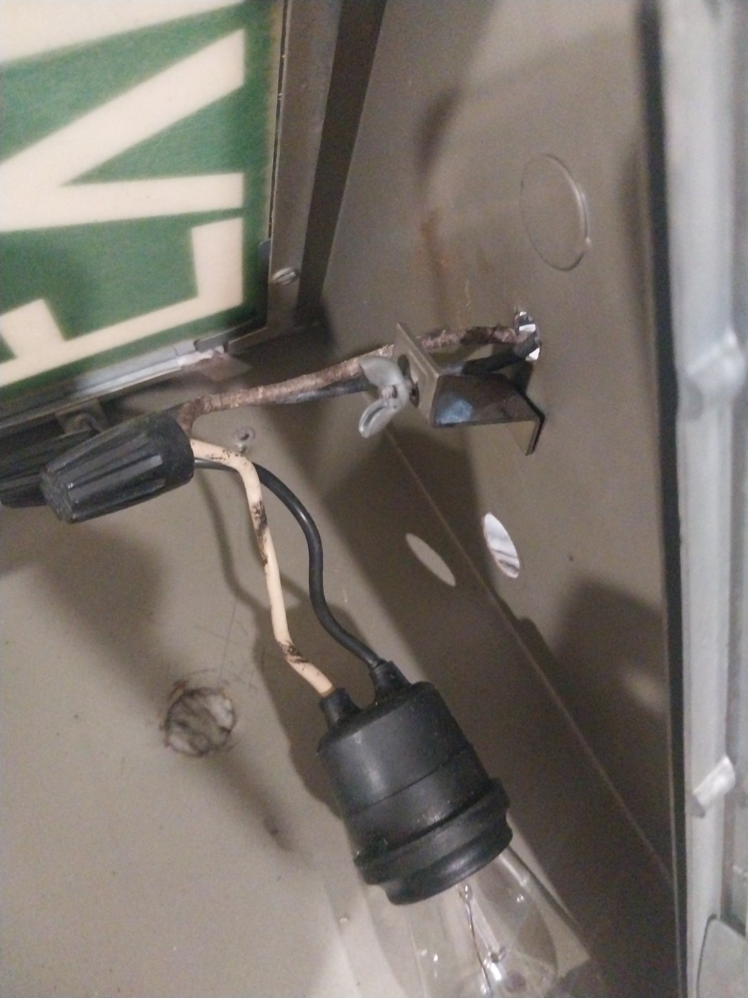 Vintage 1973 Courthouse in KY Wedge Double Sided Exit Sign