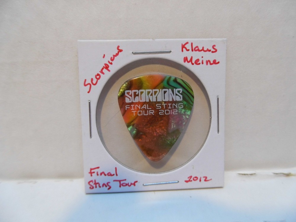 SCORPIONS "KLAUS MEINE" FINAL STRING  2012 GUITAR PICK~READ DESCRIPTION #33~15