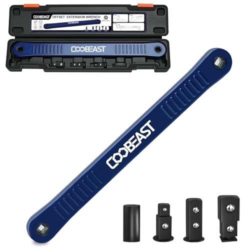 Offset Extension Wrench Impact Ready Socket Wrench Extender Tool Medium Blue