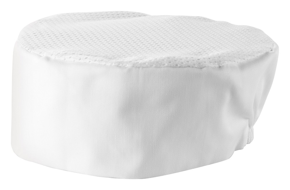 Ventilated Pillbox Hat, 3.5"H, White,Regular Size (48 Each)