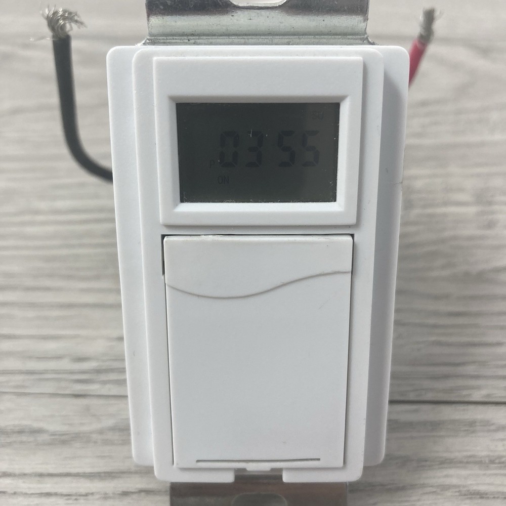 Westek TMDW30 Hardwire Indoor Digital Wall Switch Timer White Program Lights