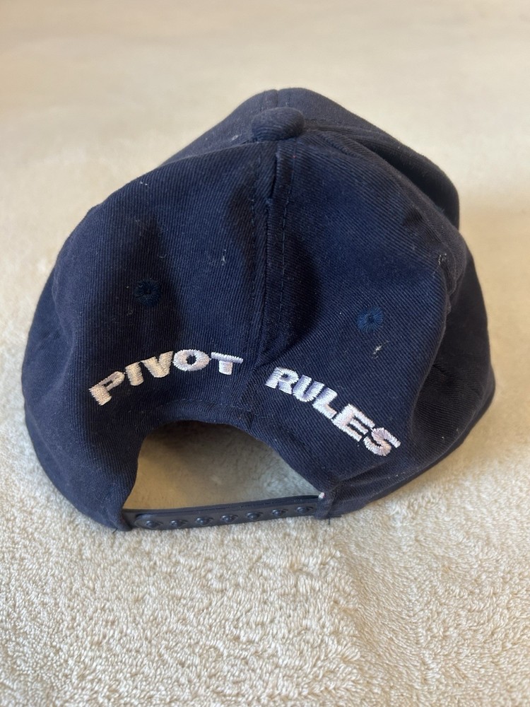 Pivot Rules Golf SnapBack Hat Navy Blue Embroidered Baseball Cap Adjustable