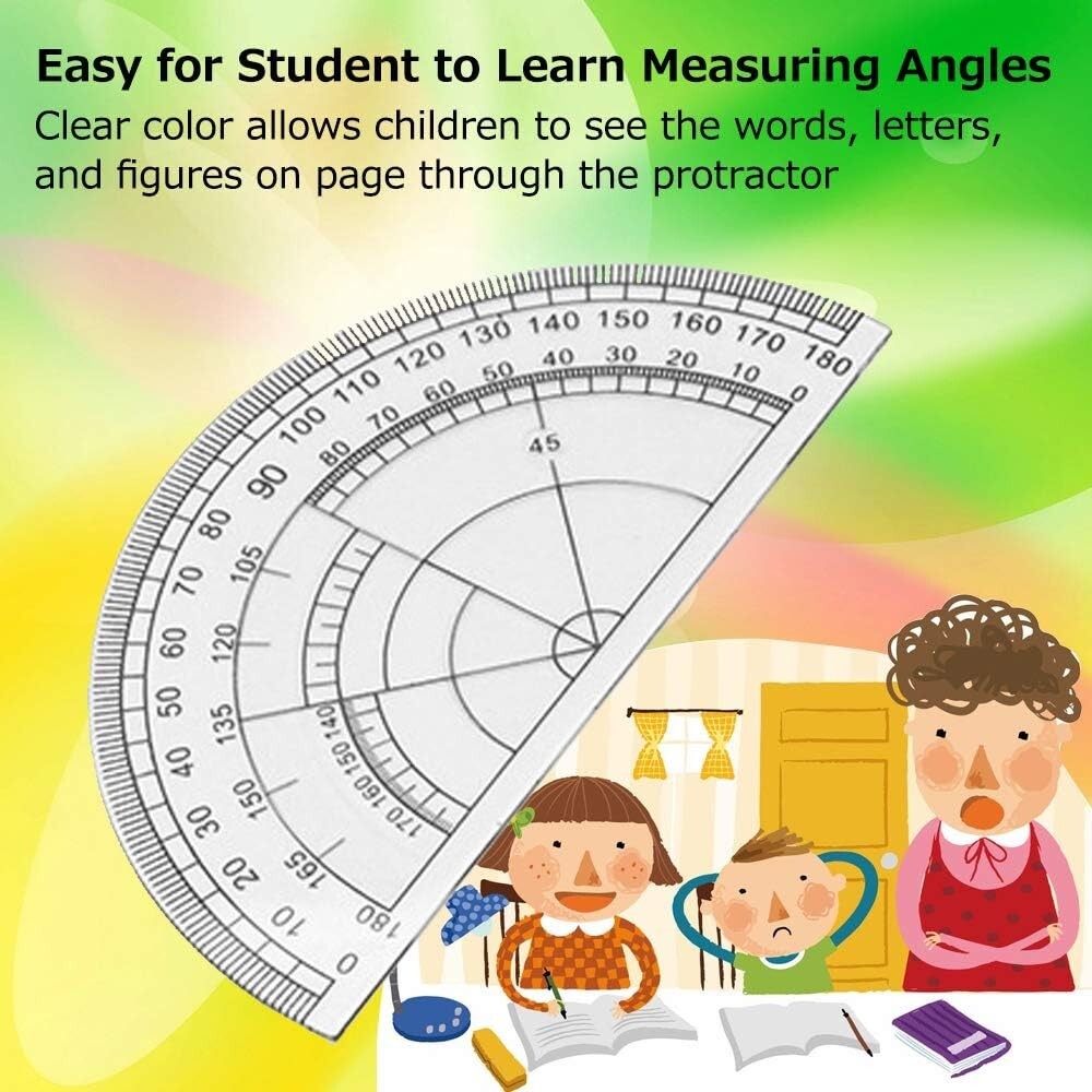 10-Piece Drafting Geometry Set with Compasses & Protractor for Student Success