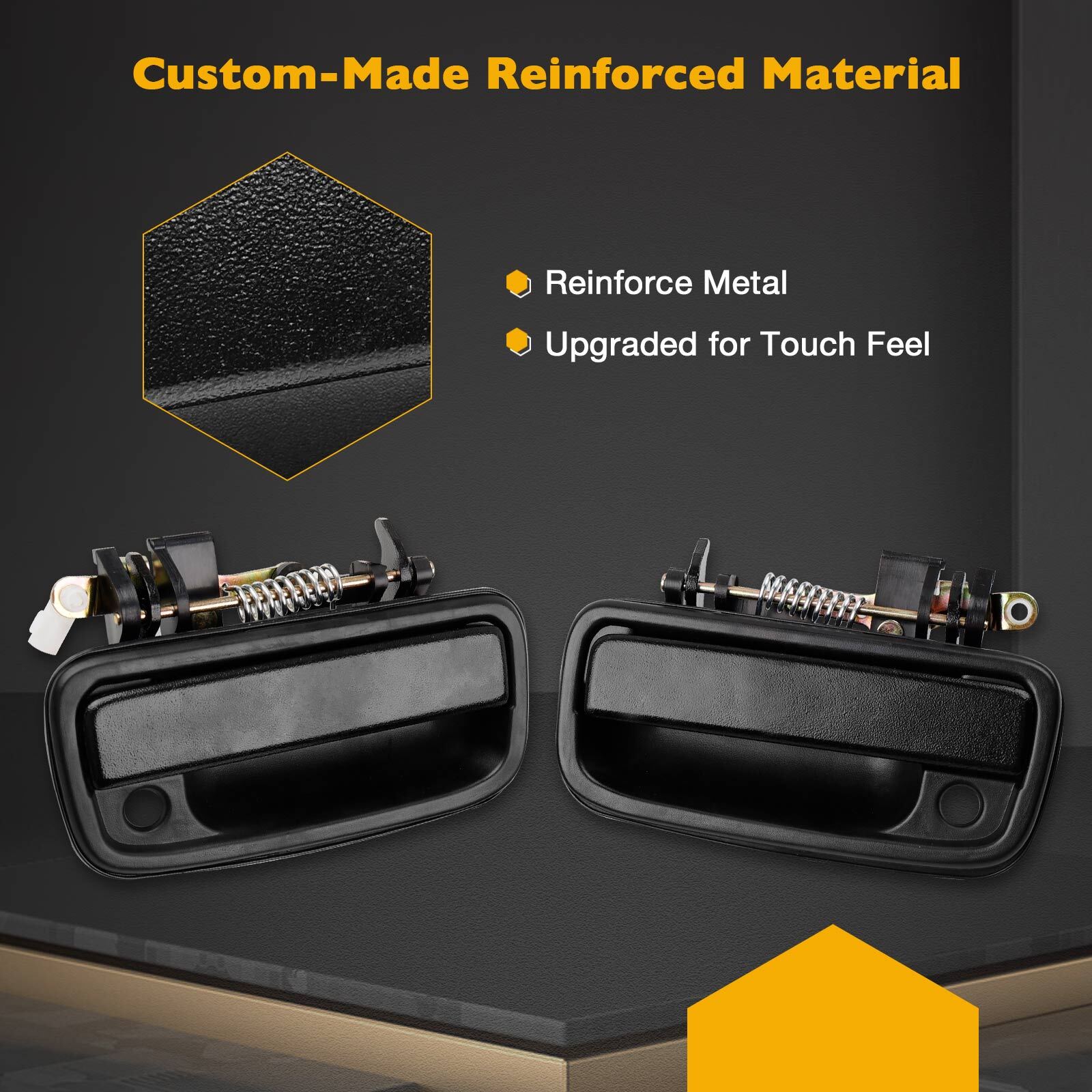 Metal Exterior Door Handle Front Left & Right Side Set For 1995-04 Toyota Tacoma