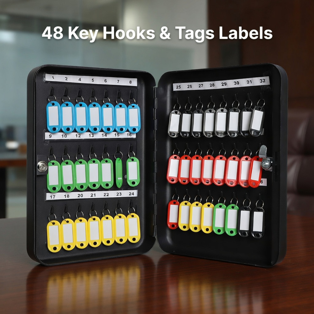 Key Cabinet Wall Mount,Locking Key Organizer,Key Storage Lock Box with Code