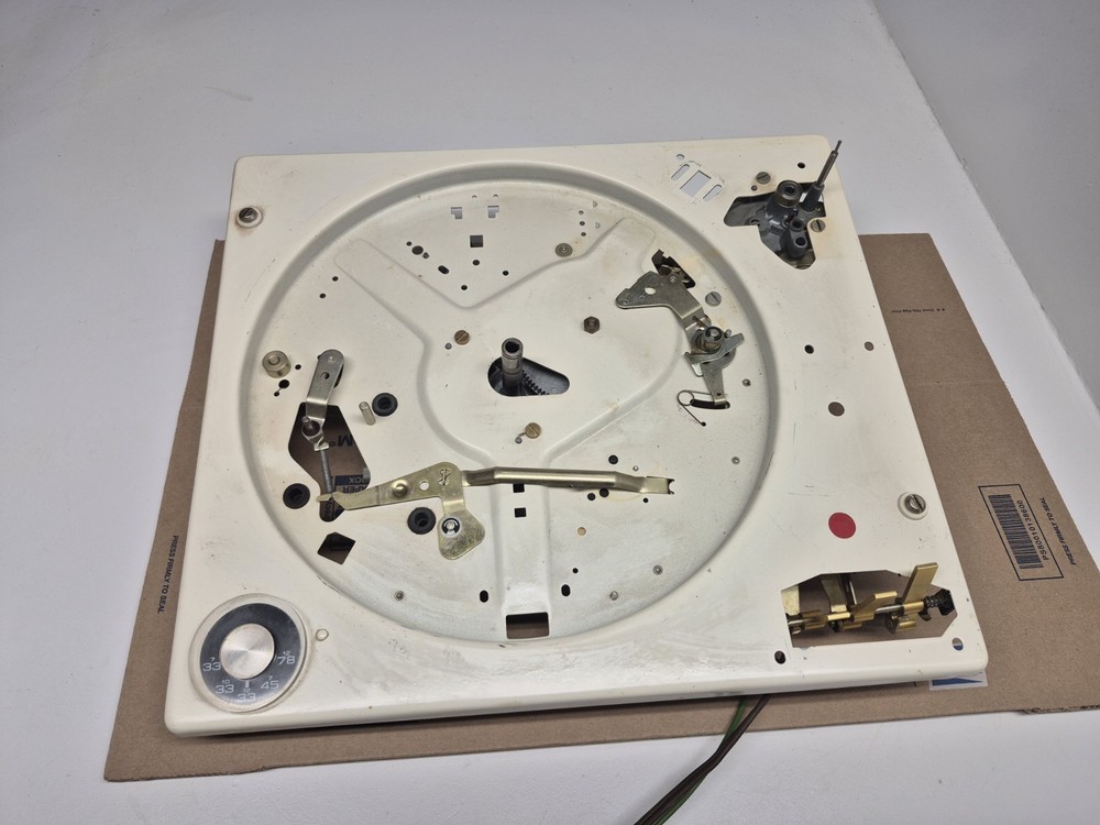 Garrard Zero 92 Turntable Record Player White Deck Chassis Parts