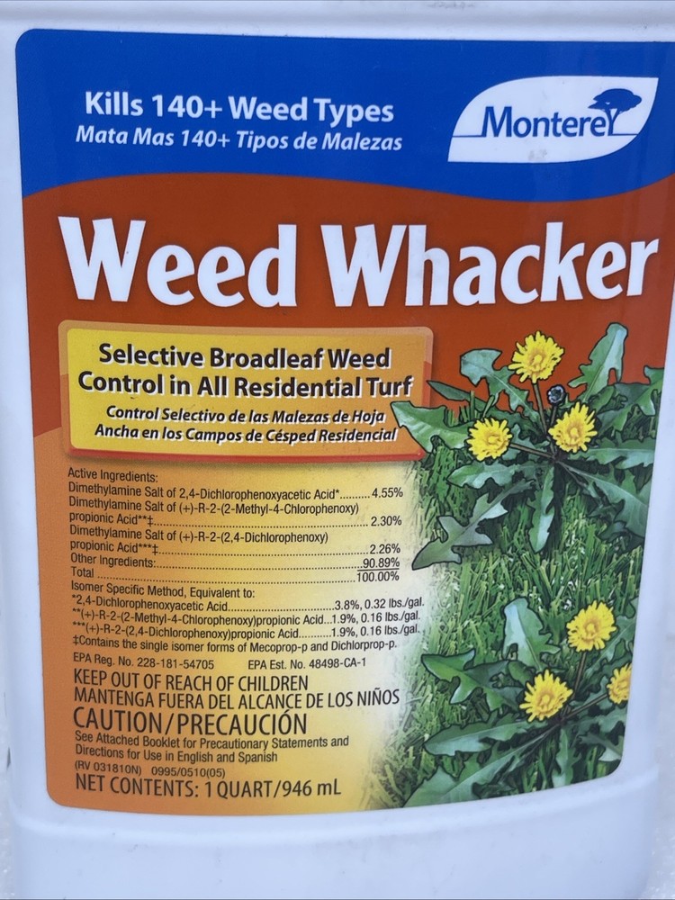 Monterey Weed Whacker Selective Broadleaf Weed Control Concentrate, 1 Qt (32 Oz)