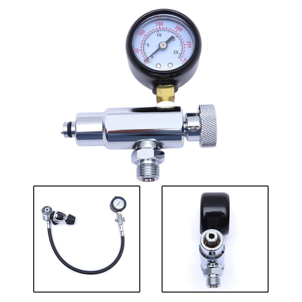 Scuba Diving Regulator Adjustment Tool with Gauge Second Stage 300 PSI Tools