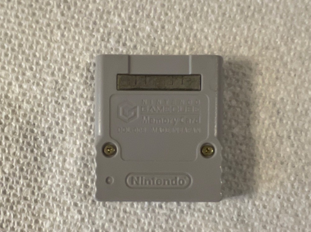 Gray Nintendo GameCube Memory Card DOL-008 (59 Blocks)