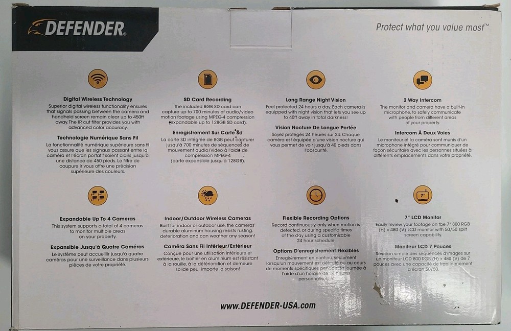 Defender PhoenixM2 Security System Indoor and Outdoor Wireless Security System