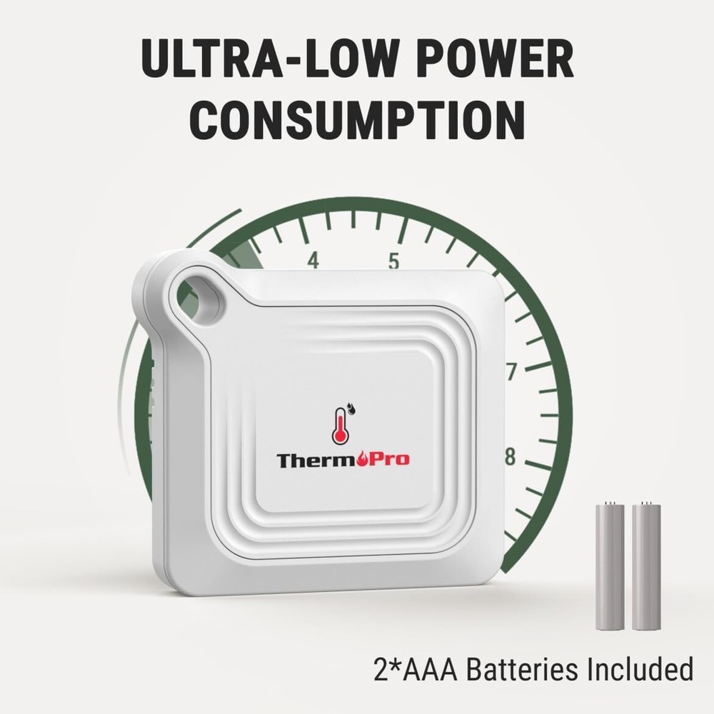 Bluetooth Thermometer Hygrometer 260FT Remote Temperature Sensor App Control ...