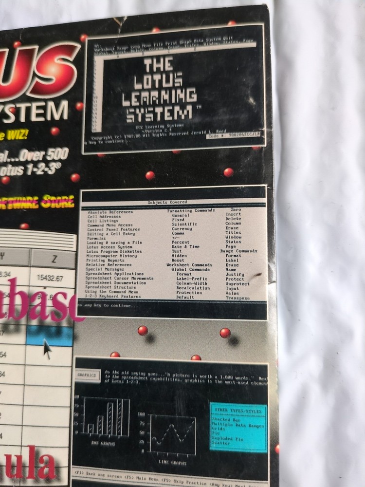 Wiz Technology Vtg. 94 Lotus Learning System Computer Floppy Disc Sealed 5 1/4”