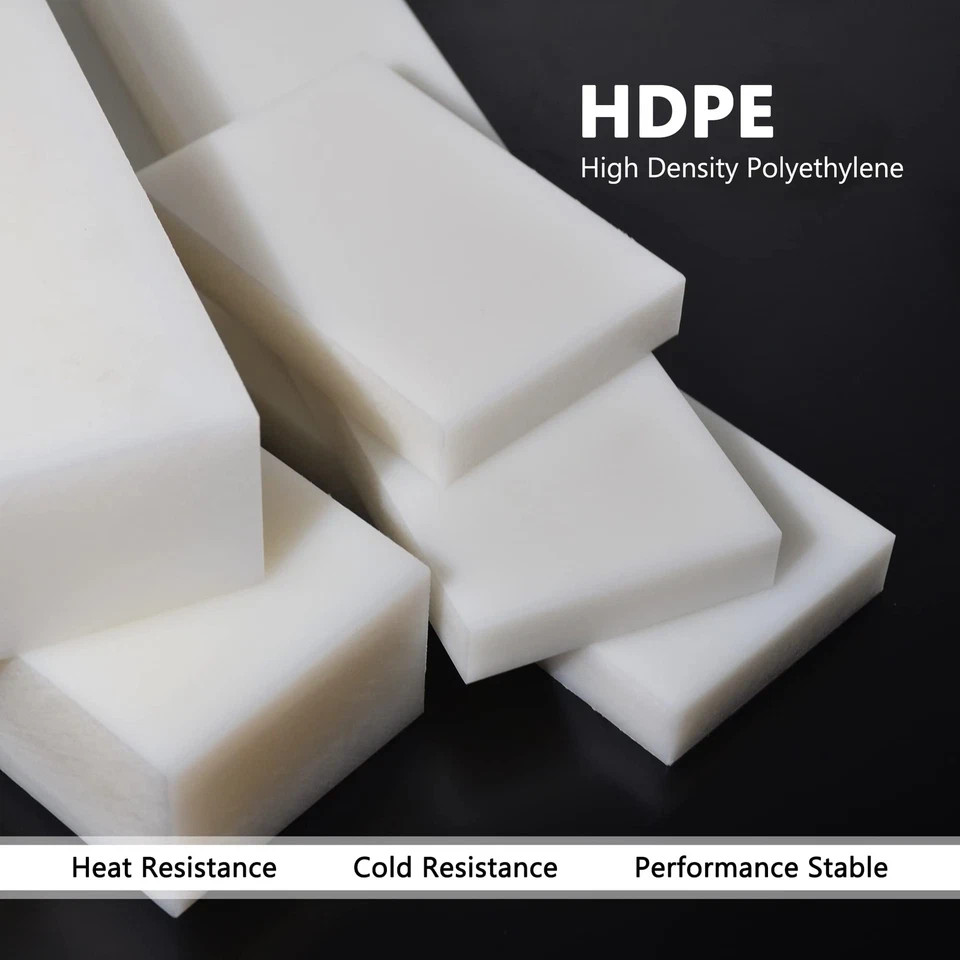 HDPE Block WhitePE Polyethylene Rectangular Solid Plastic Tapping（2" x 12" x 3"）