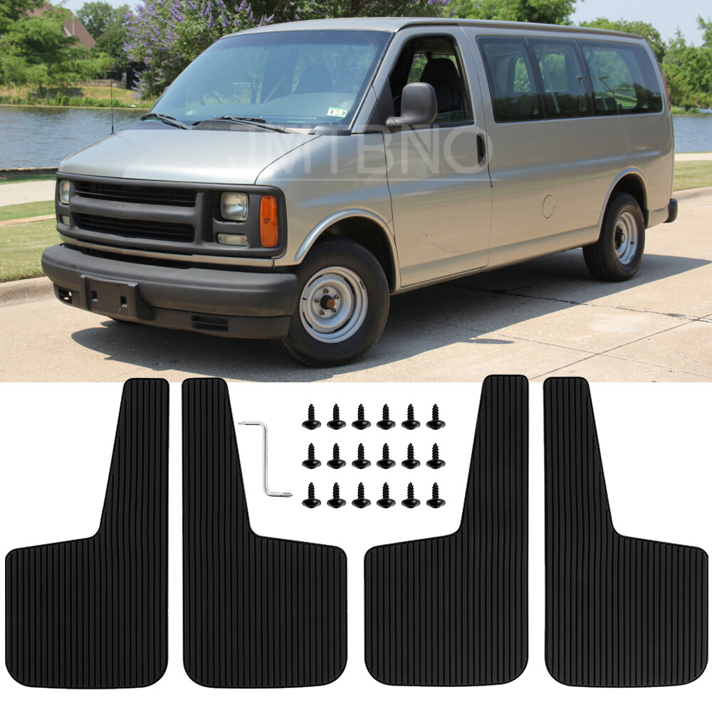 4Pcs For Chevy Express Van Rubber Mud Flaps Splash Guards Mudguard Splashguards