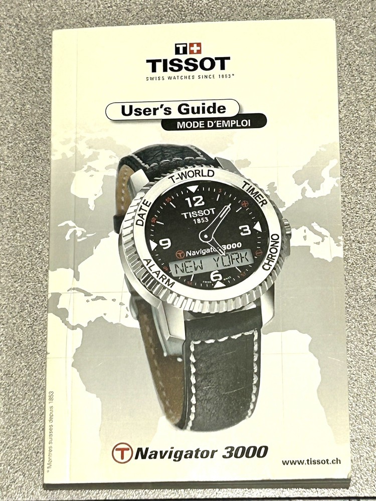 New Authentic TISSOT Navigator 3000 User Guide Instruction Manual Book