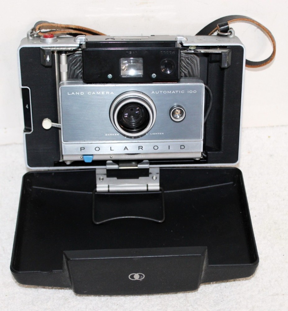 Polaroid Automatic 100 Land Camera + Strap ~ Nice