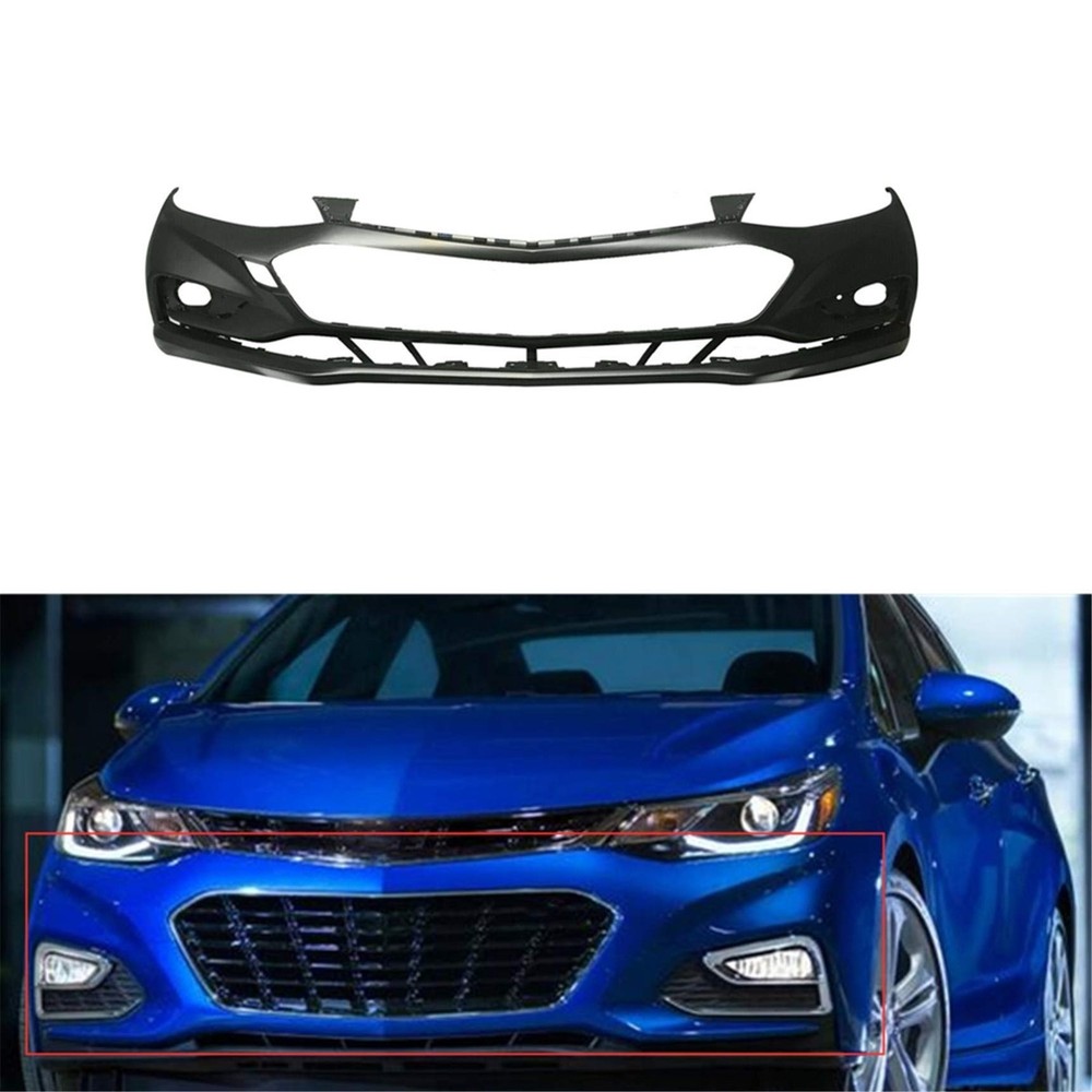 Primered Front Bumper/Rear Cover Replacement for 2016- 2018