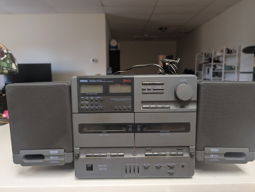 Yamaha AST-C10 Compact Component System Cassette CD AM/FM Gray Equalizer