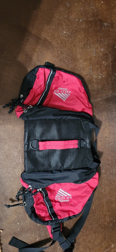 Kelty K-9 Chuckwagon Dog Pack – Red/Black – Size Medium – Excellent Condition