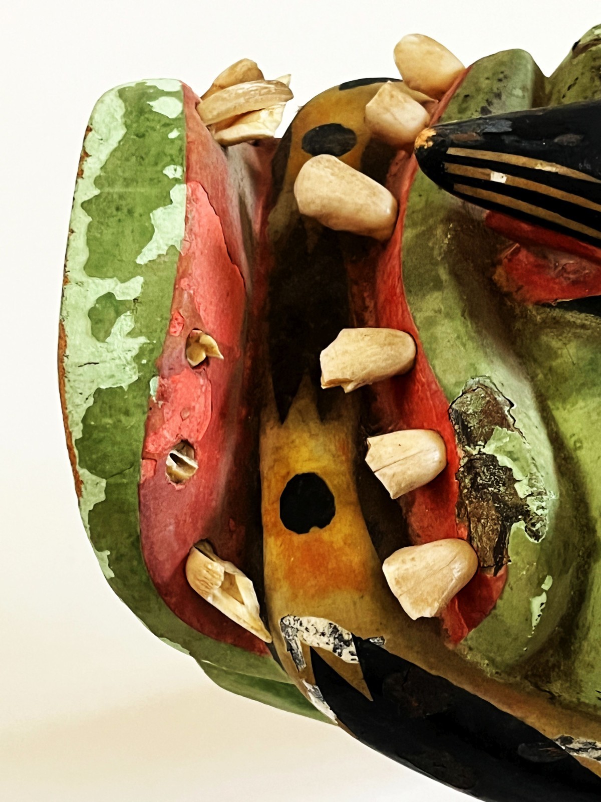 VTG VICTORIANO SALGADO URUAPAN MICHOACAN FECUNDIDAD DIABLO SNAKE WOOD MAQUE MASK