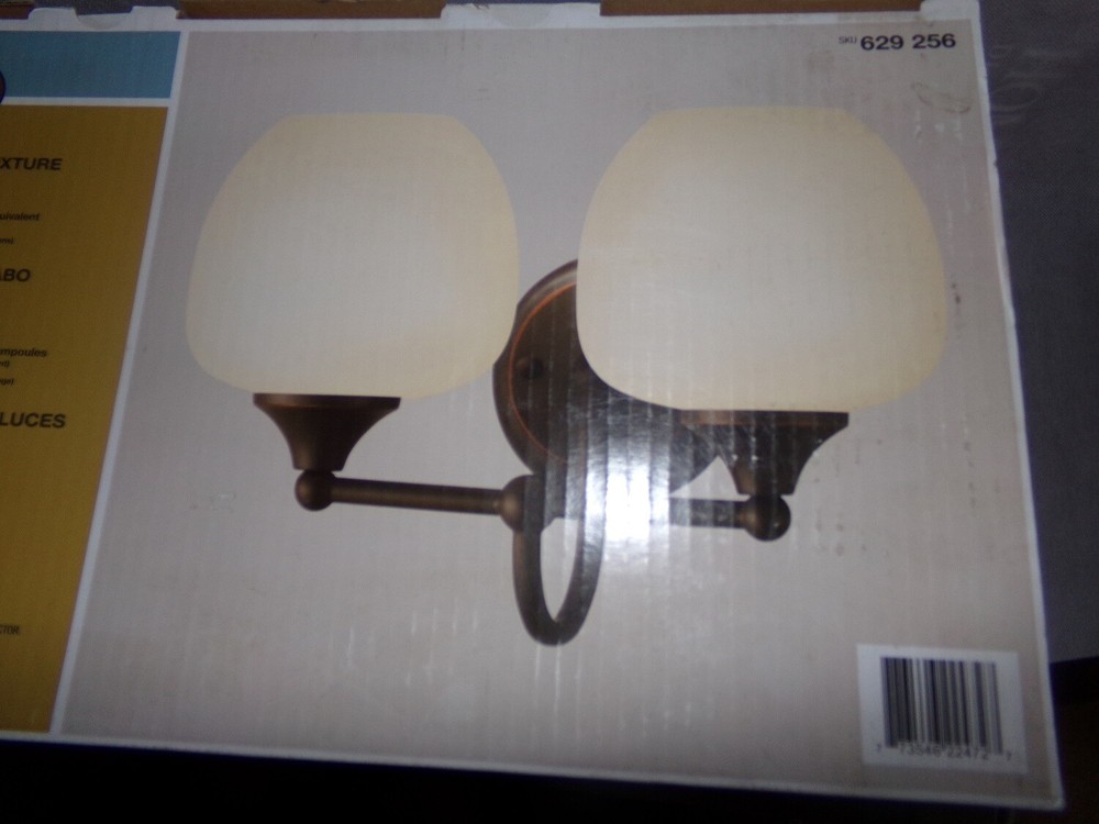 Hampton Bay Paloma 2 Light Vanity Bronze