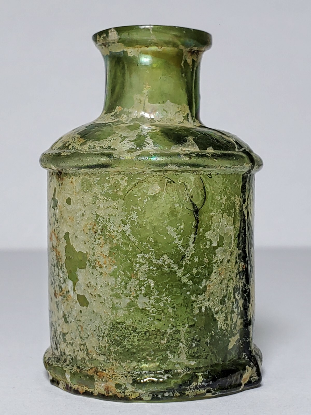 Antique 1800s Blown Glass Inkwell