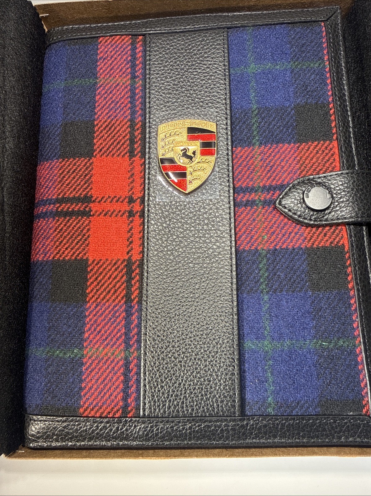 Genuine Porsche Document Wallet Tartan Fabric PCG48091100 NEW