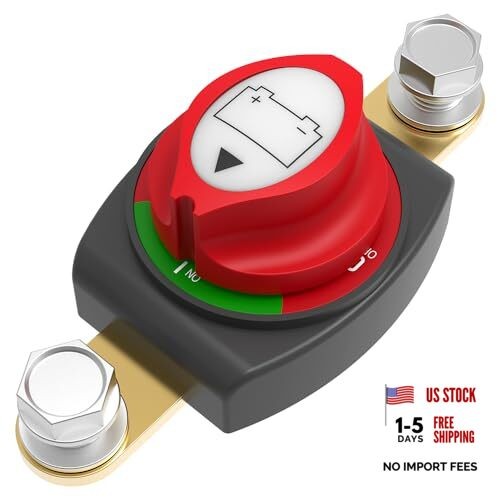 Battery Disconnect Switch,  On/Off Side Post Battery On-Off-275A-Side Post