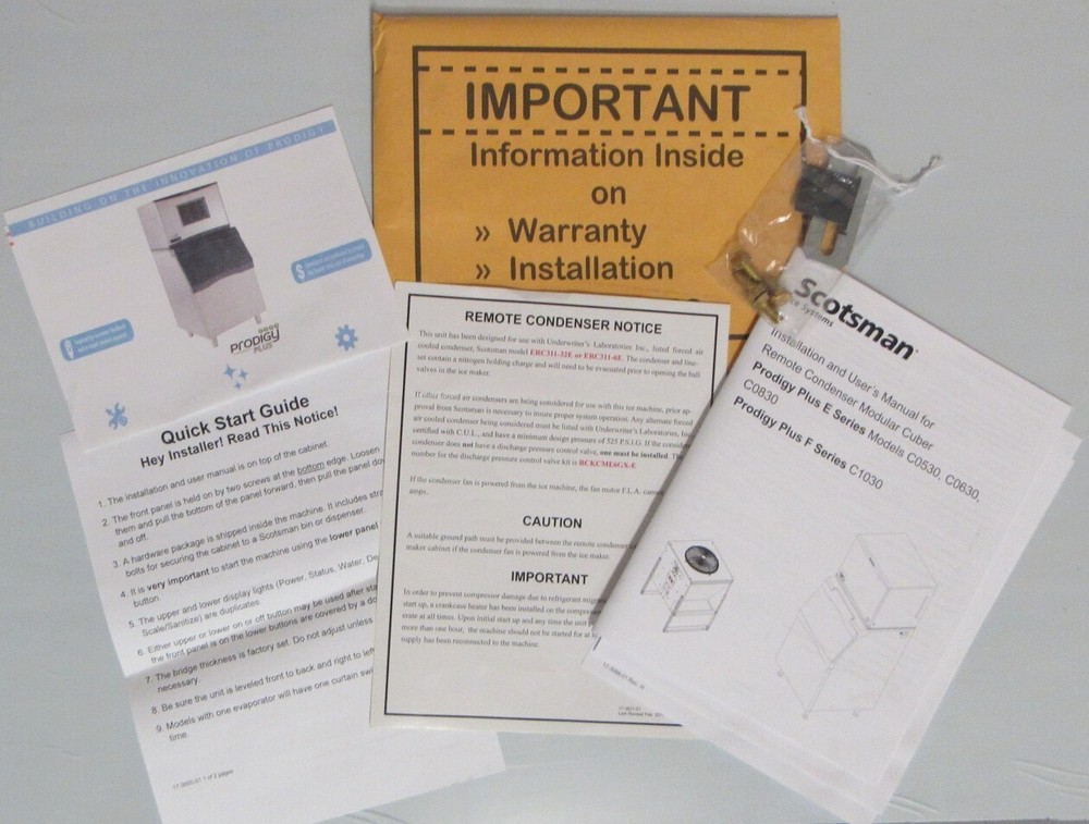 NEW Scotsman C0630MR-32 Prodigy Plus 30" Ice Machine 600lbs REMOTE Medium Cube